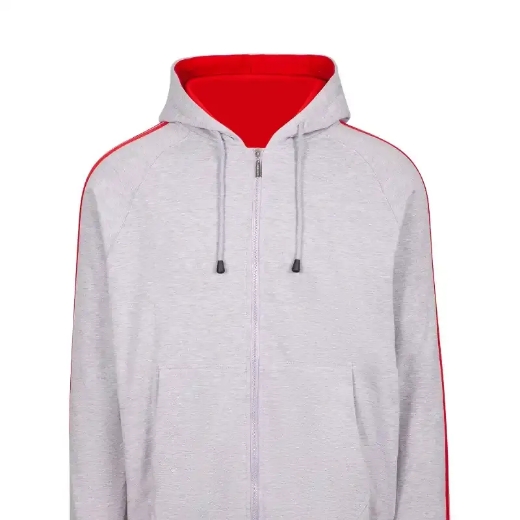 Picture of RAMO, Mens Unbrushed Stripe Sleeve Hoodie